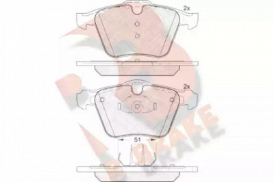 R BRAKE rb1805 -  Комплект тормозных колодок, дисковый тормоз